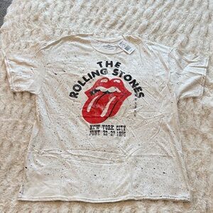 Rolling Stones Graphic T-Shirt - White and Red